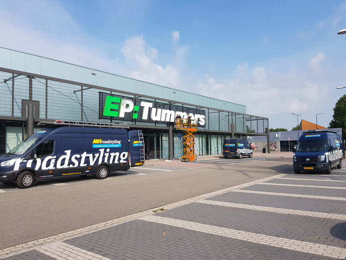 EP hoogwerker gevelreclame