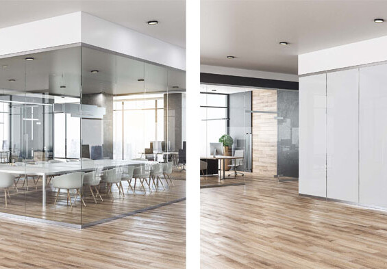 In één klik van transparant naar melkglas